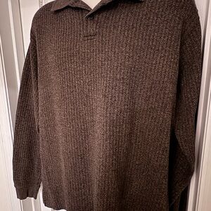 NATURAL LIFE Brown Knit Sweater - 100% cotton - Men’s XL